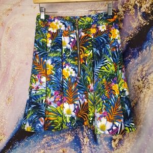 Marilyn Monroe colorful tropical floral skater